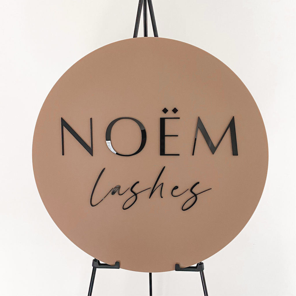 Custom 3d acrylic round business logo sign