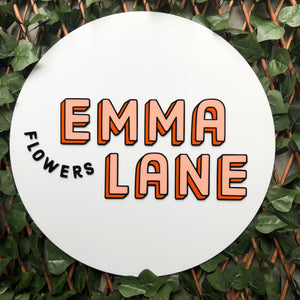 Custom 3d acrylic round business logo sign