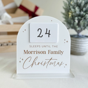 Christmas Countdown Arch - Luxe White
