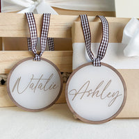 Frost & Walnut Luxe Ornament