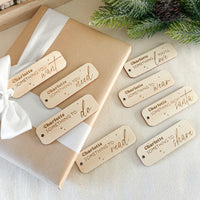 Set of 8 Mindful XMAS Gift Tags - Timber