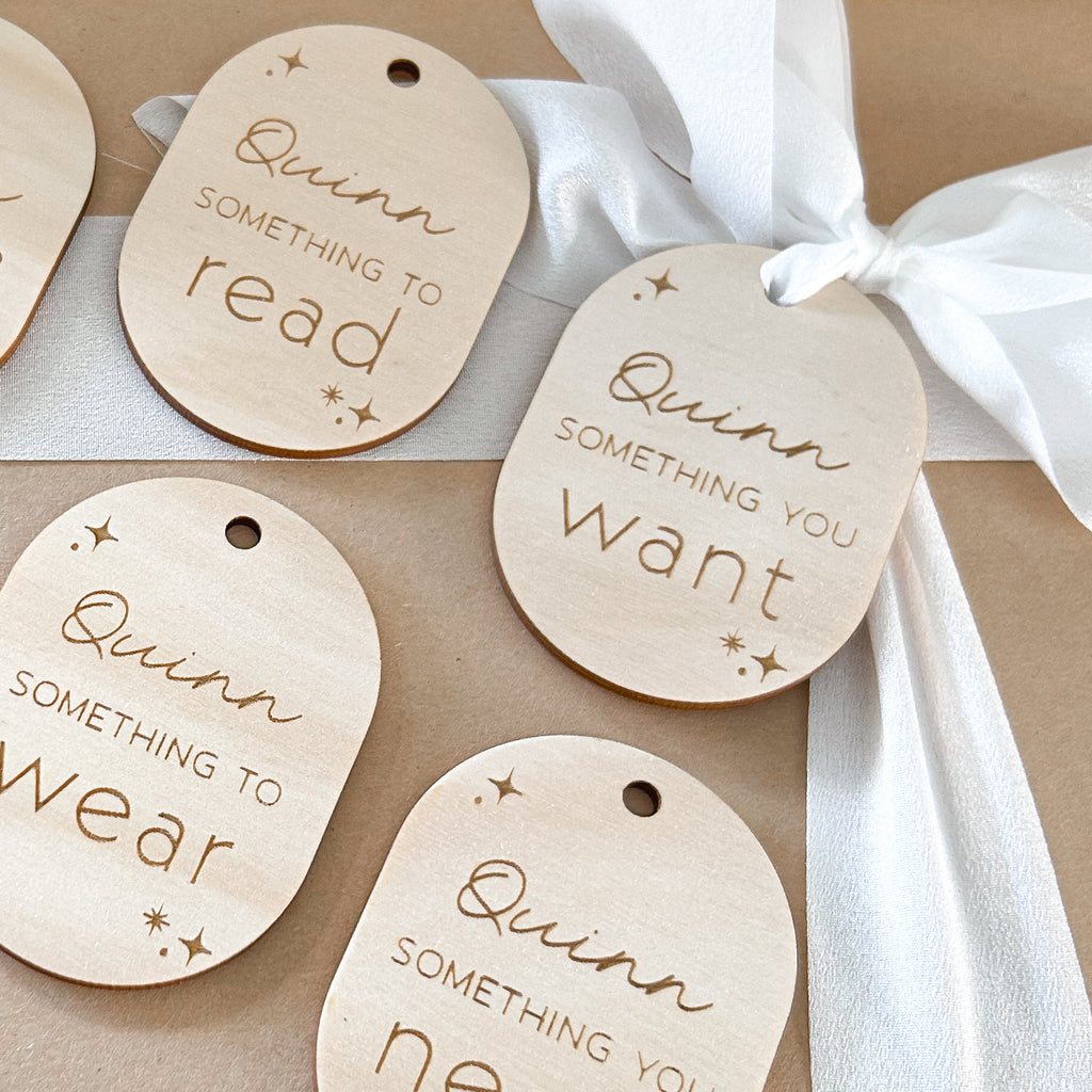 Set of 6 Mindful XMAS Gift Tags - Timber