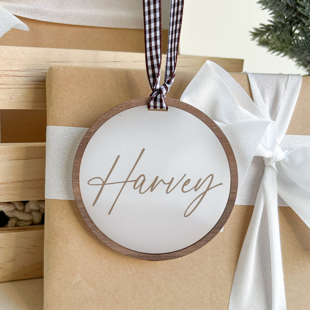 Frost & Walnut Luxe Ornament