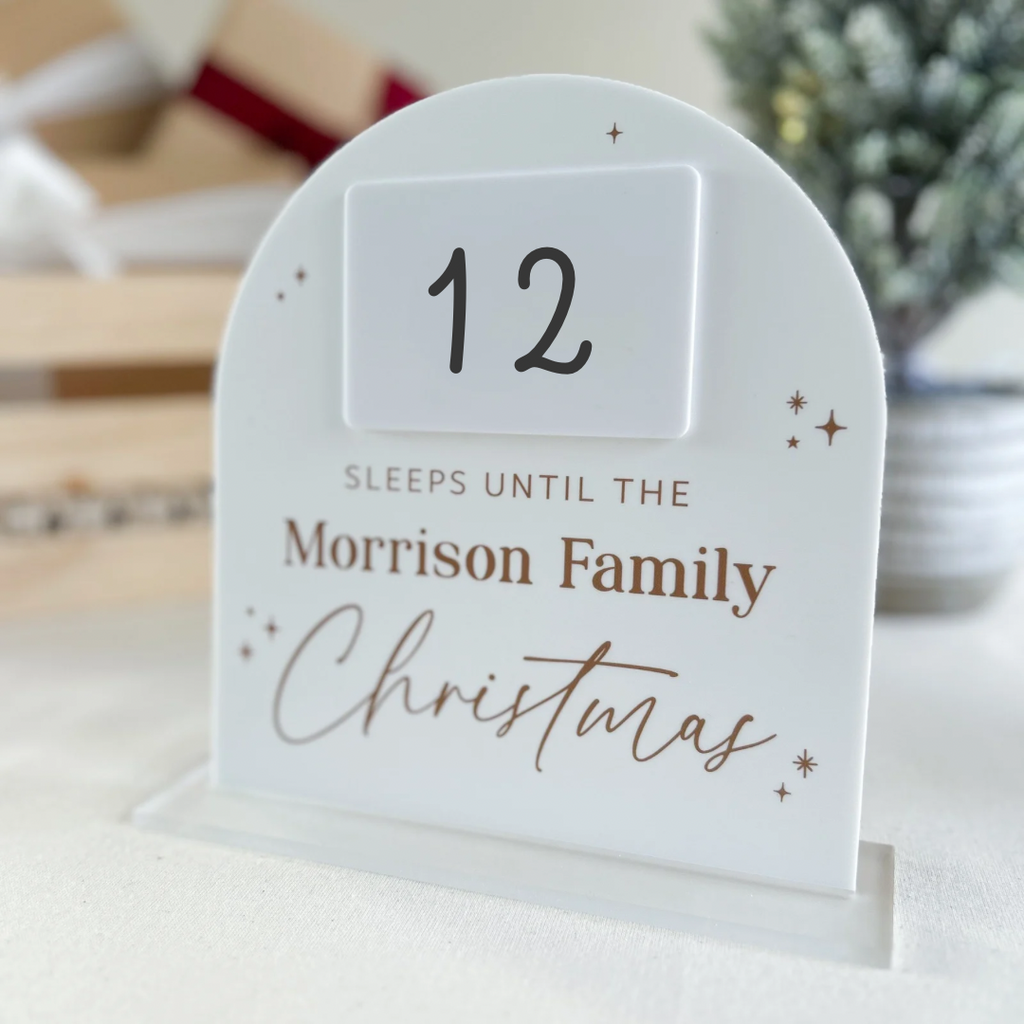 Christmas Countdown Arch - Luxe White