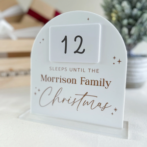 Christmas Countdown Arch - Luxe White