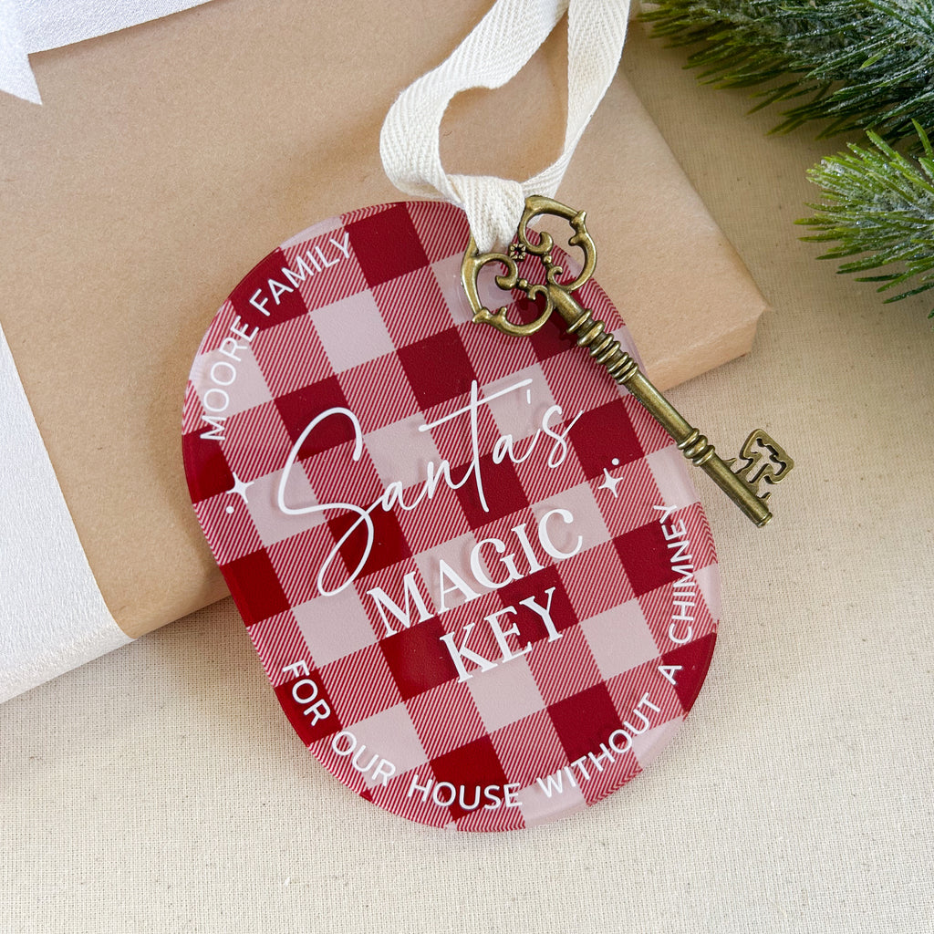 Santas Magic Key - Gingham