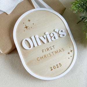 My FIRST Christmas Plaque - Timber Design