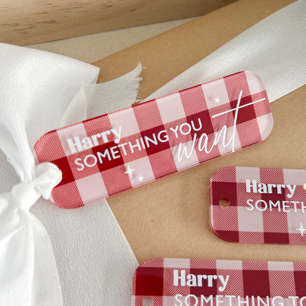 Set of 8 Mindful XMAS Gift Tags - Gingham