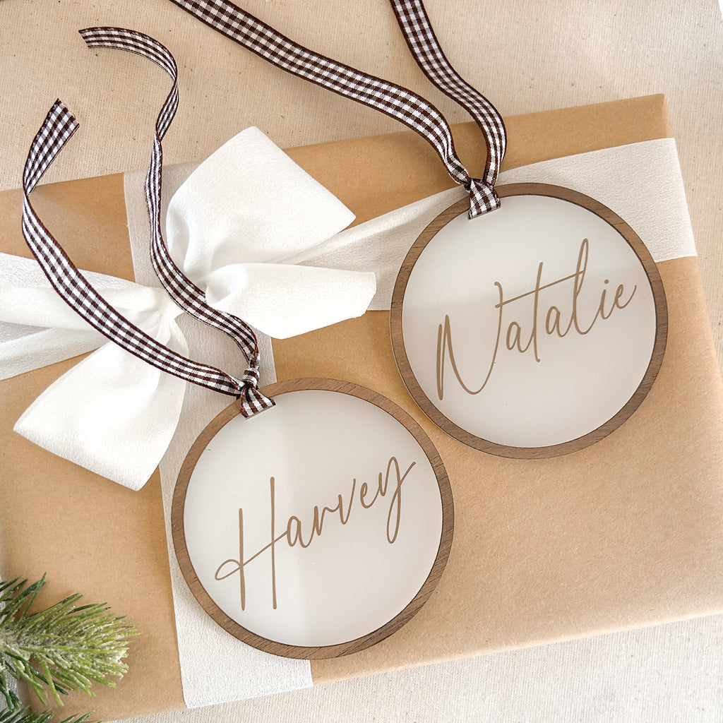 Frost & Walnut Luxe Ornament