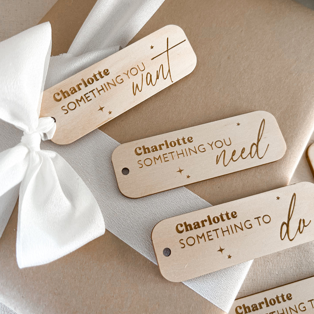 Set of 8 Mindful XMAS Gift Tags - Timber