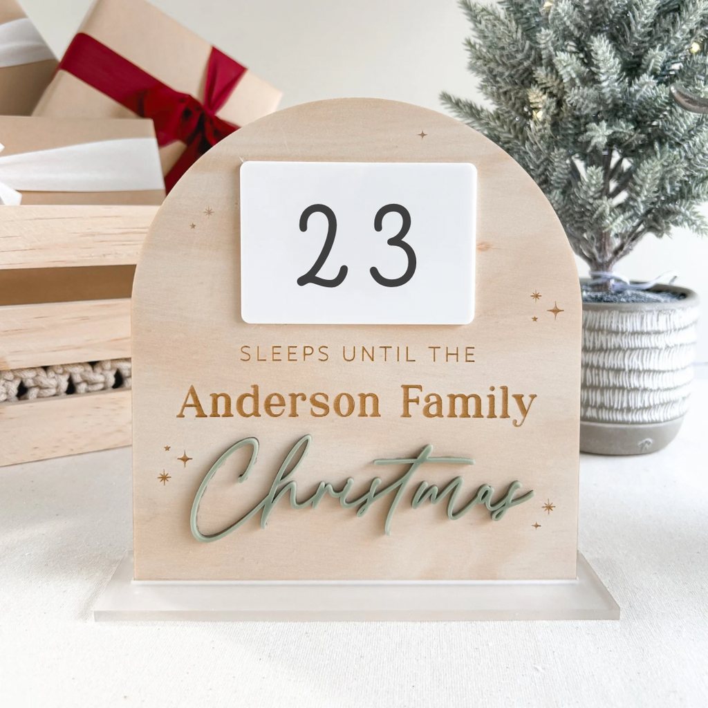 Christmas Countdown Arch - Timber