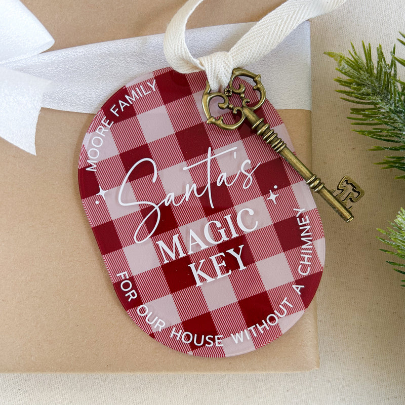 Santas Magic Key - Gingham