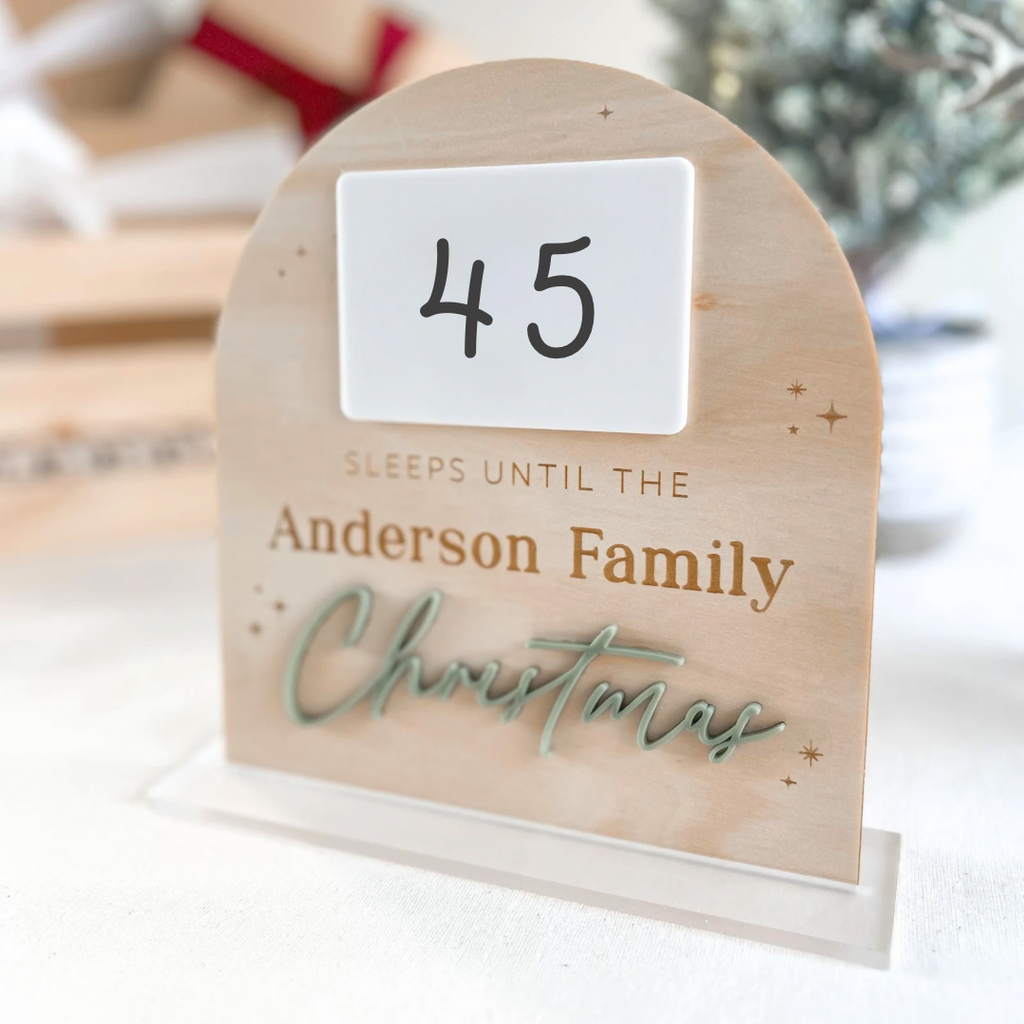 Christmas Countdown Arch - Timber