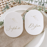 Double arch acrylic placecard table decor wedding favour personalised