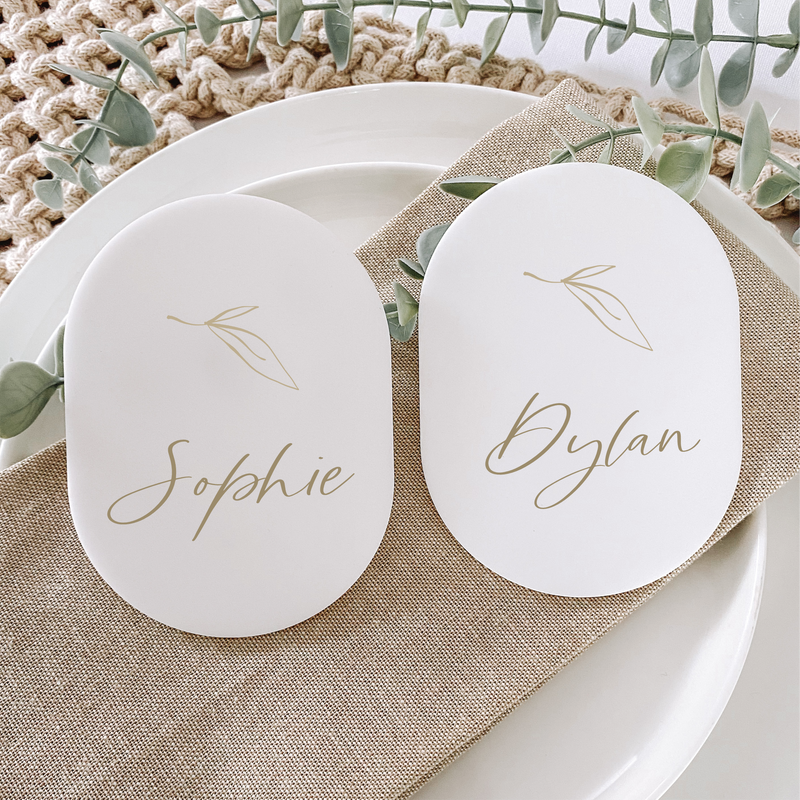 Double arch acrylic placecard table decor wedding favour personalised