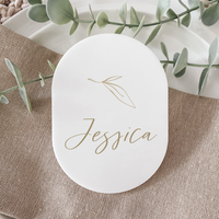 Double arch acrylic placecard table decor wedding favour personalised