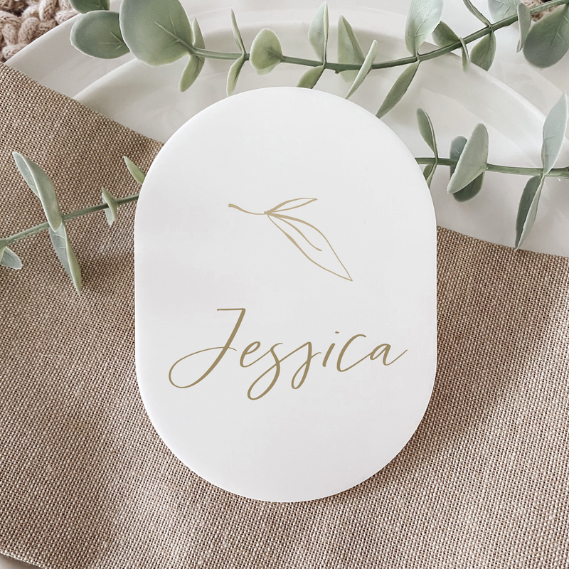 Double arch acrylic placecard table decor wedding favour personalised