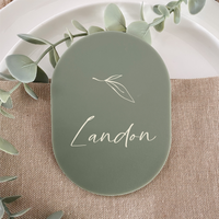 Double arch acrylic placecard table decor wedding favour personalised