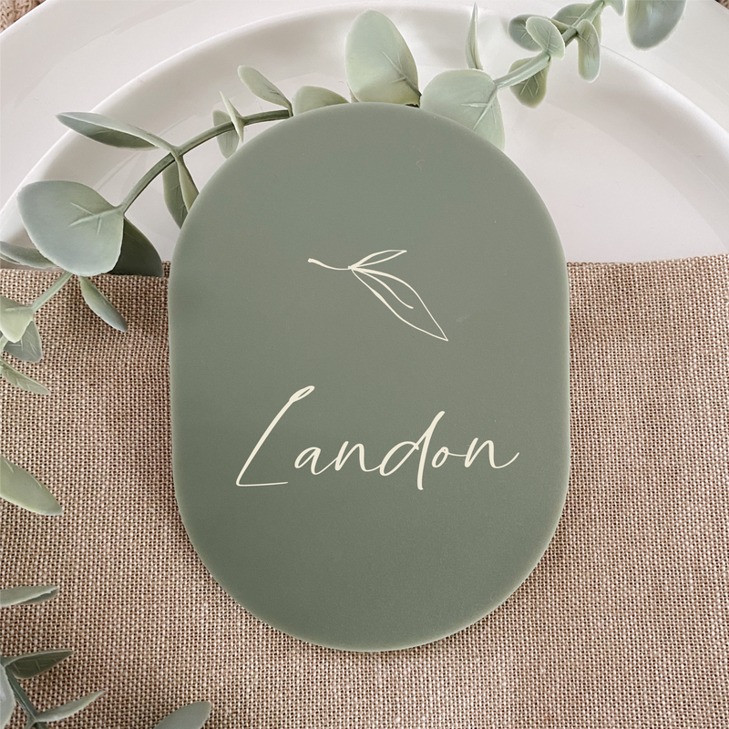 Double arch acrylic placecard table decor wedding favour personalised