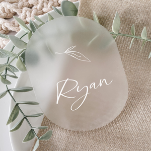 Double arch acrylic placecard table decor wedding favour personalised
