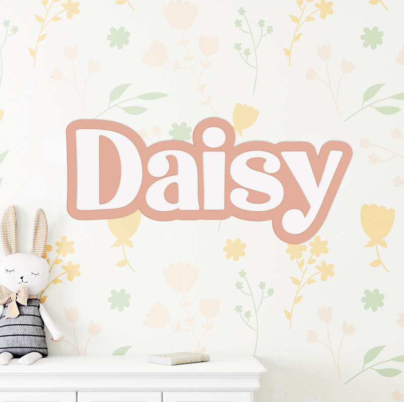 double layer acrylic 3d wall name