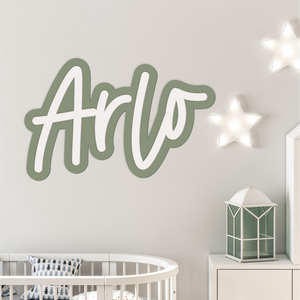 double layer acrylic 3d wall name