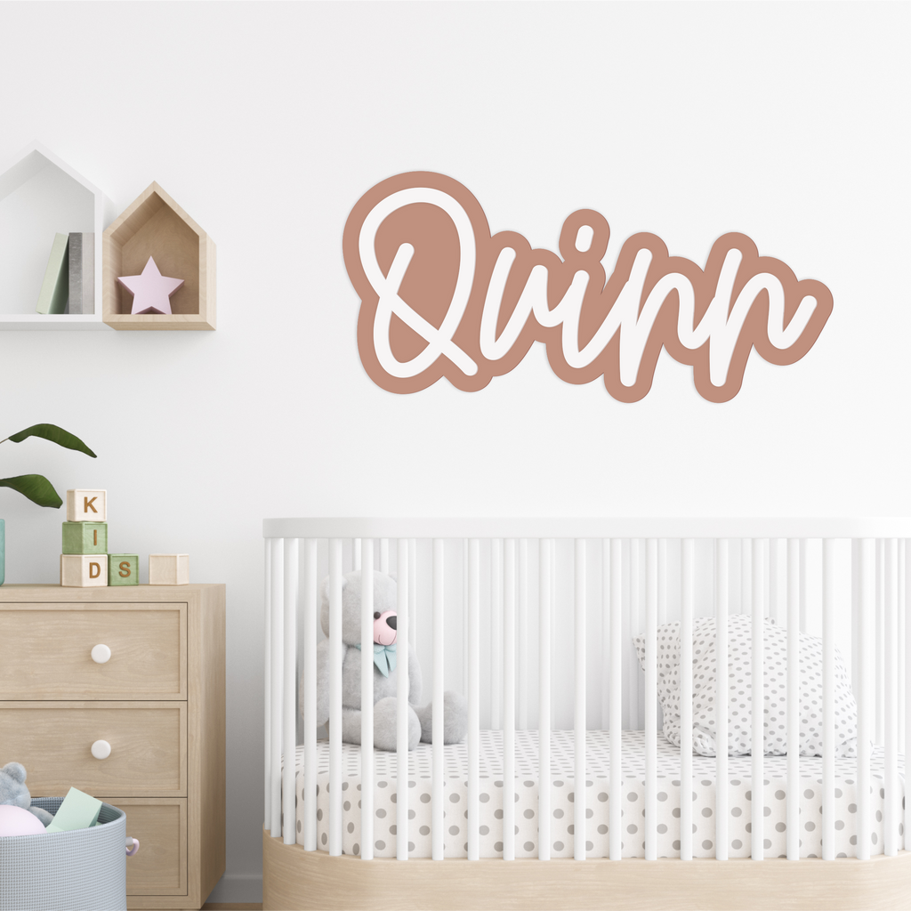 double layer acrylic 3d wall name