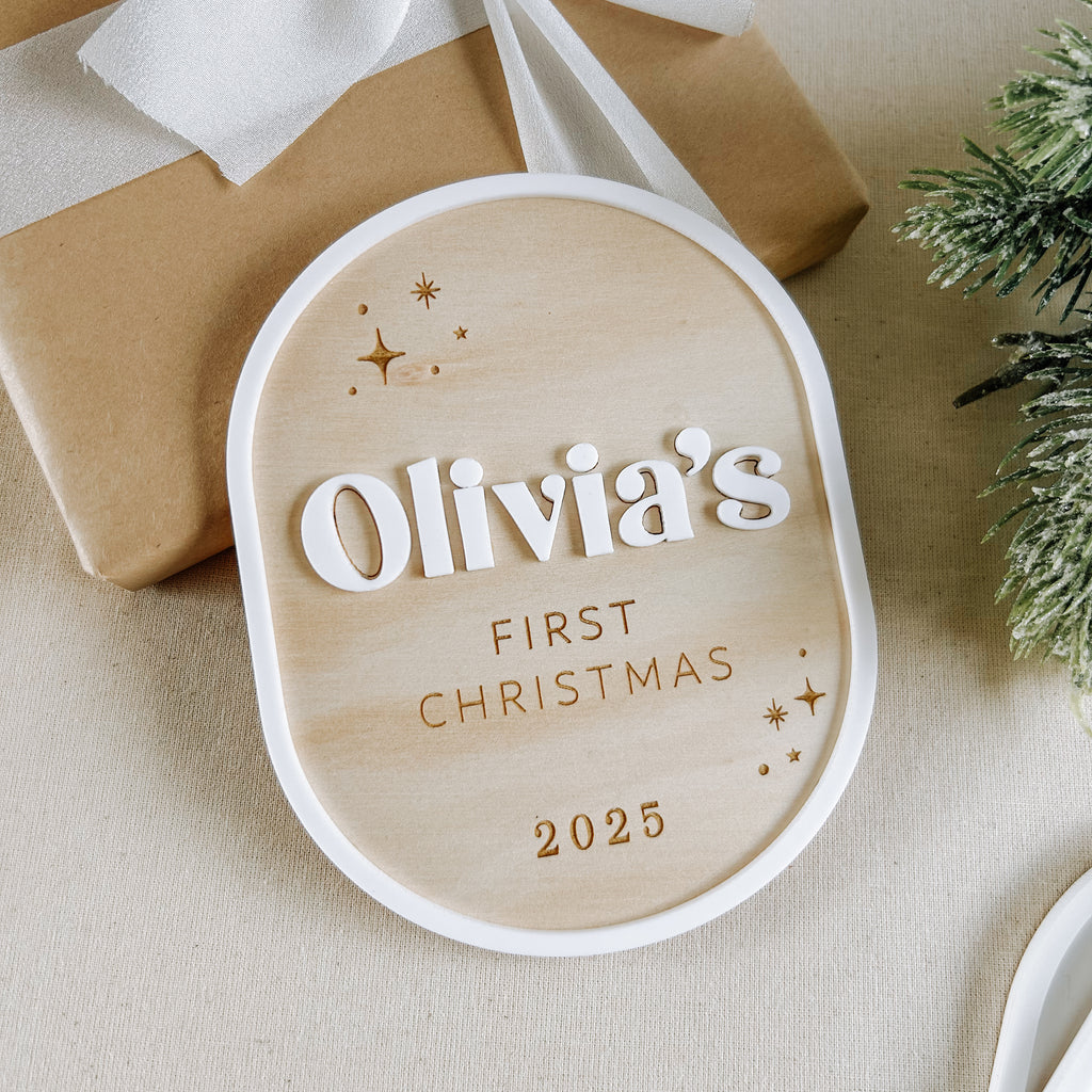My FIRST Christmas Plaque - Timber Design