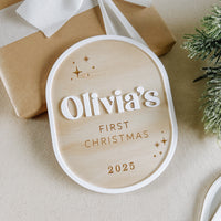 My FIRST Christmas Plaque - Timber Design