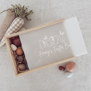 Personalised Easter Wooden Gift hamper Box