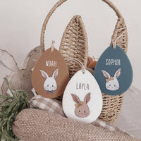 Personalised Easter bunny gift basket tags