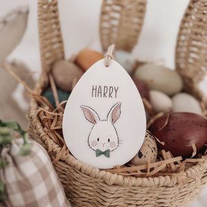 Personalised Easter bunny gift basket tags