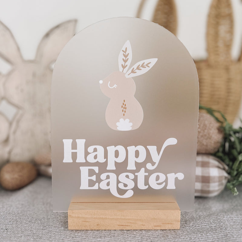 Happy Easter Sign Boho Easter Decor 