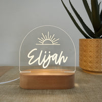 Personalised night light with name and stars
