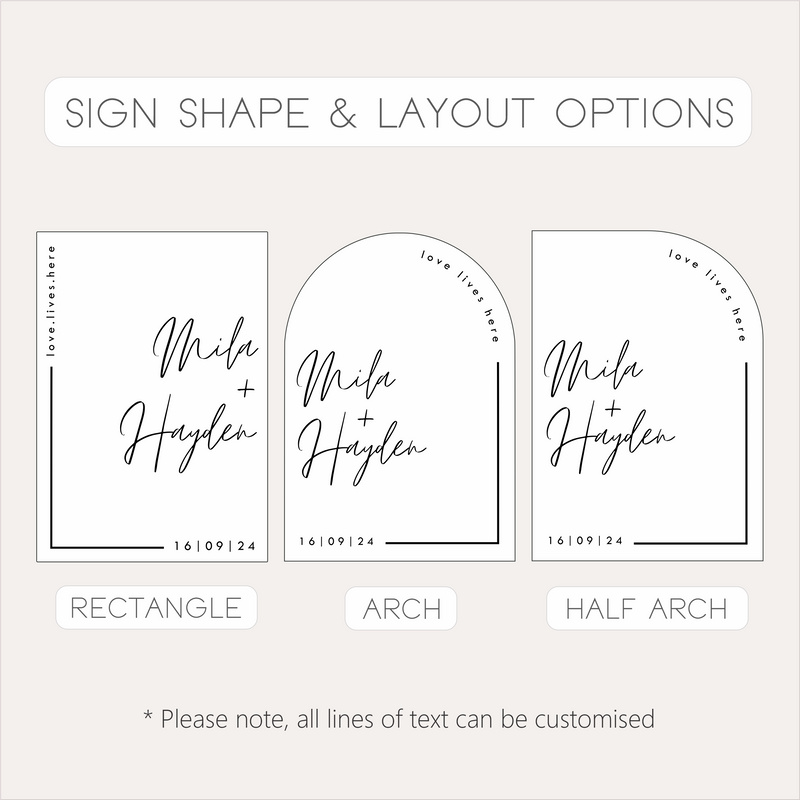 A1 Wedding Sign - LOVE Lives Here!
