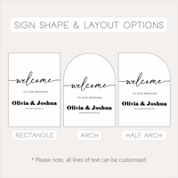A1 Wedding Sign - WELCOME Design