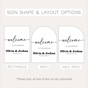 A1 Wedding Sign - WELCOME Design