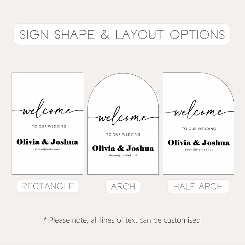A1 Wedding Sign - WELCOME Design