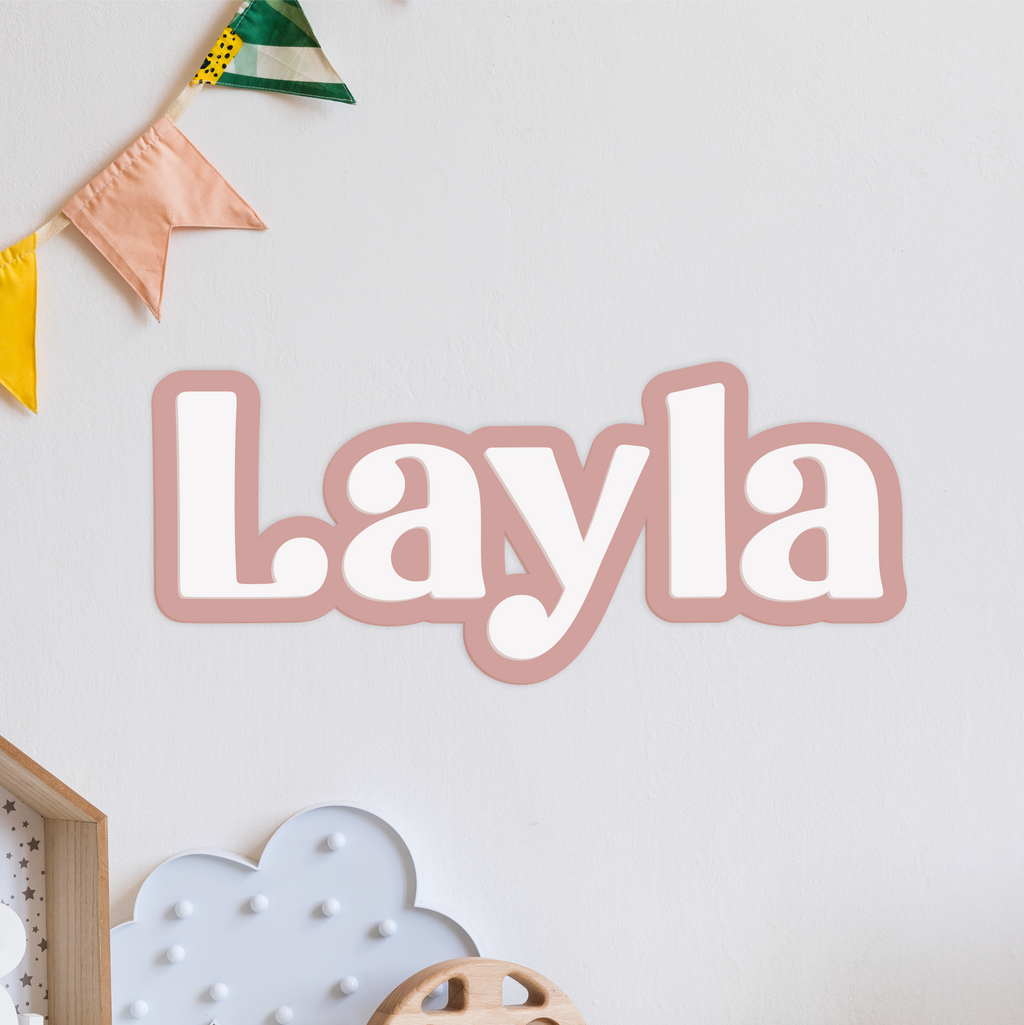 double layer acrylic 3d wall name
