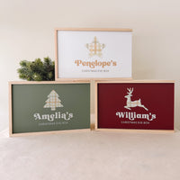 Personalised wooden christmas eve box