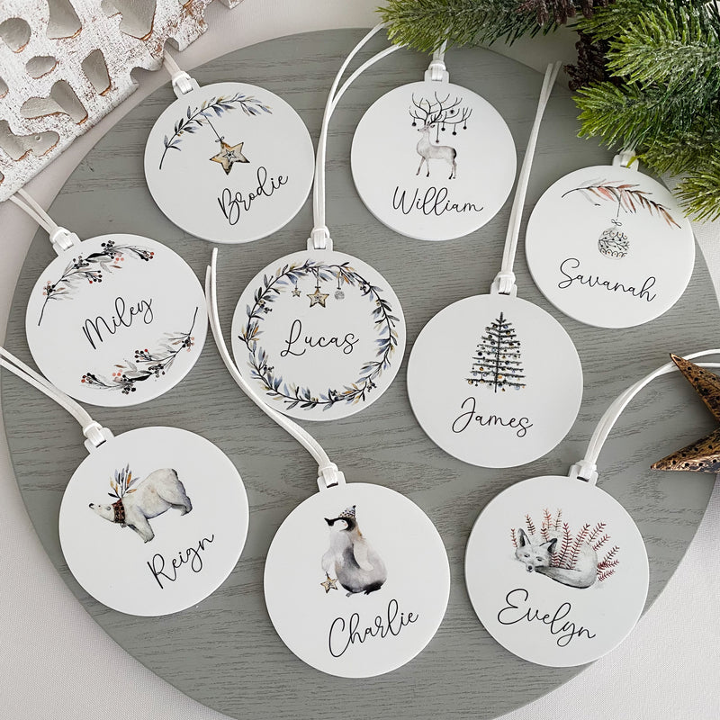 personalised Tree  name christmas bauble ornament family xmas