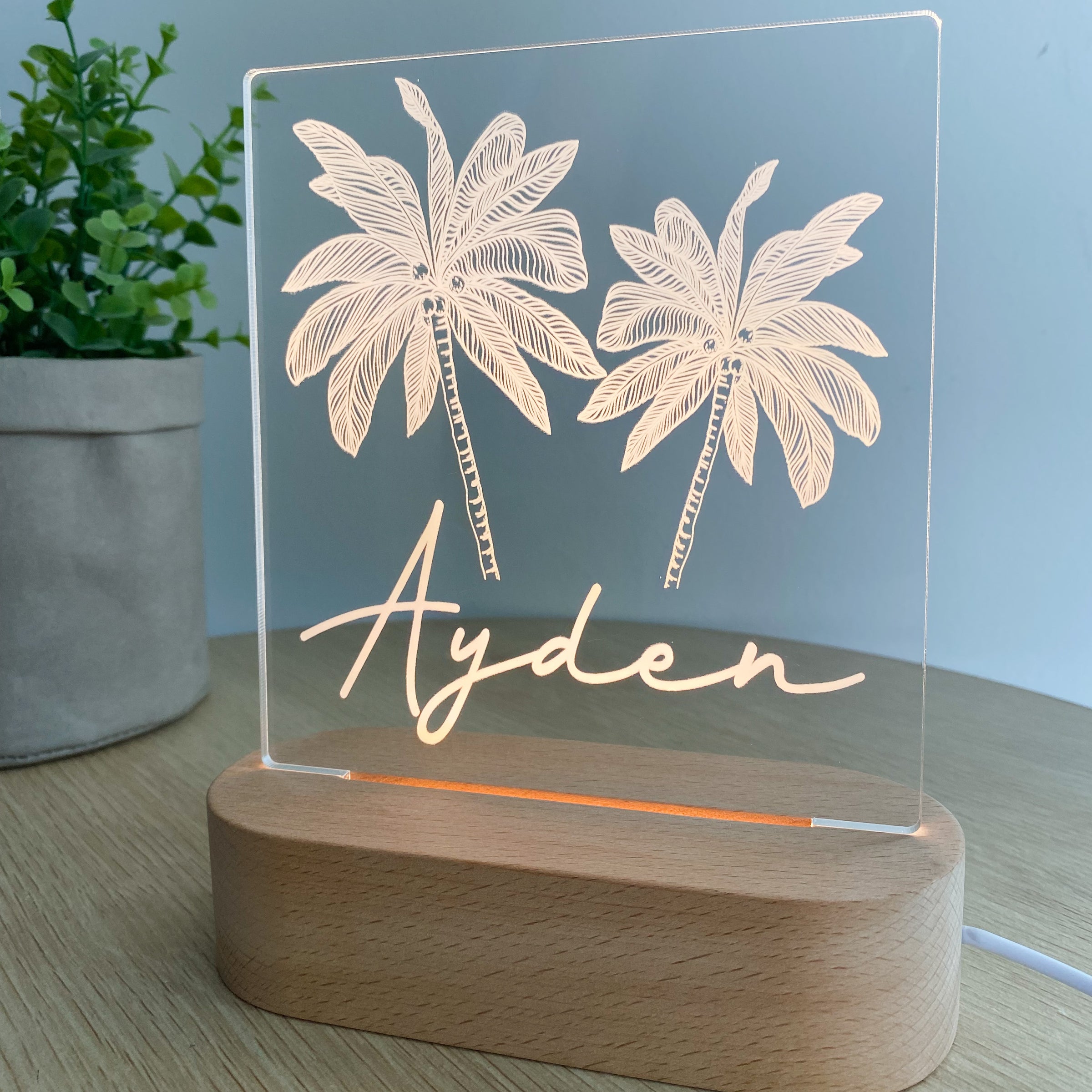 Palm tree night on sale light