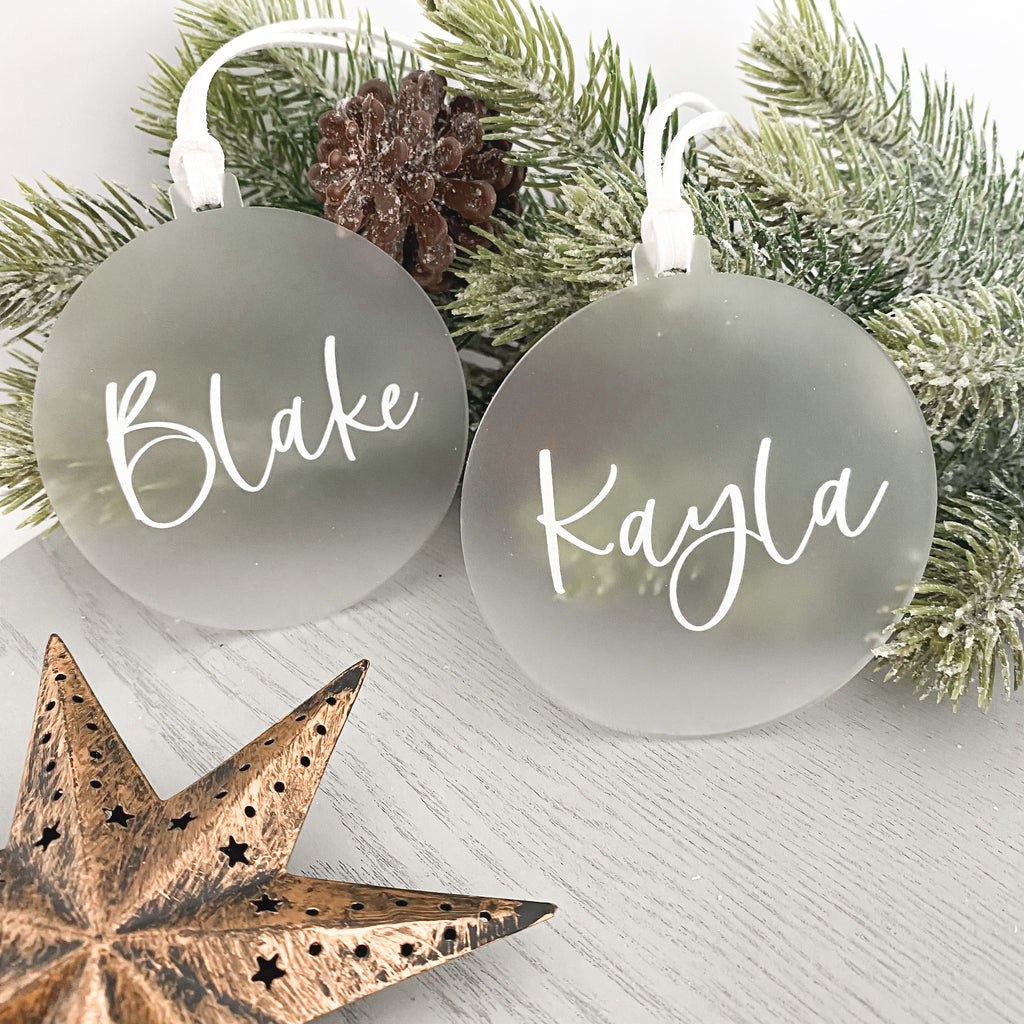 personalised Tree  name christmas bauble ornament wreath  family xmas