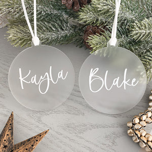 personalised Tree  name christmas bauble ornament wreath  family xmas