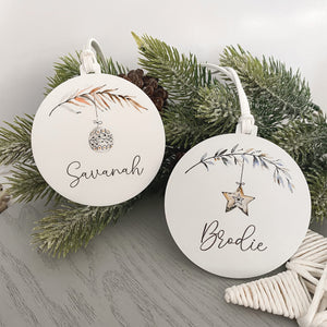 personalised Tree  name christmas bauble ornament family xmas