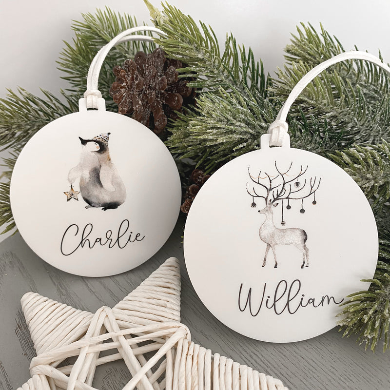 personalised Tree  name christmas bauble ornament family xmas