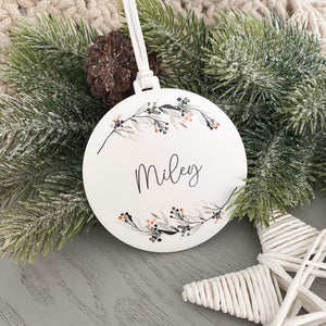 personalised Tree  name christmas bauble ornament family xmas