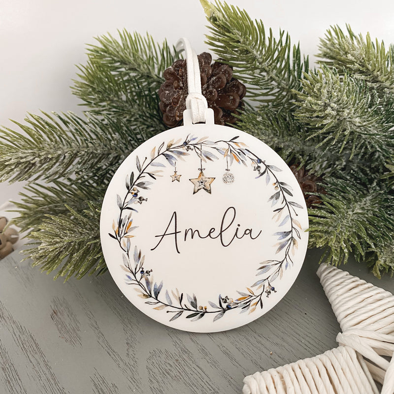 personalised Tree  name christmas bauble ornament family xmas