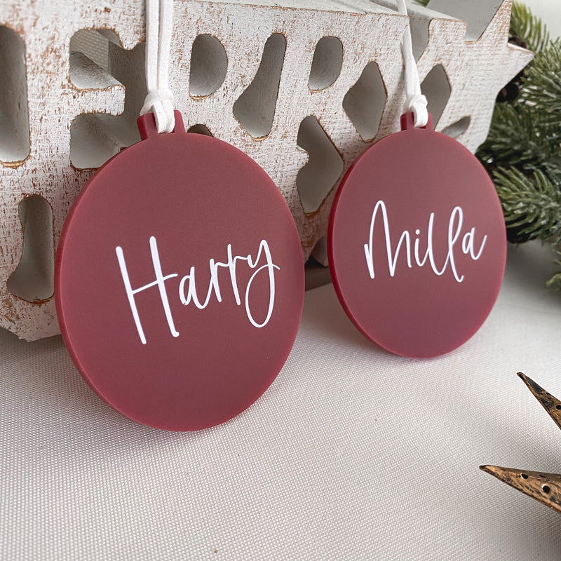 personalised Tree  name christmas bauble ornament wreath  family xmas