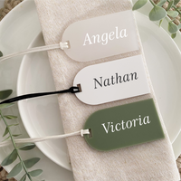 Script Name personalised Luggage tag wedding favours